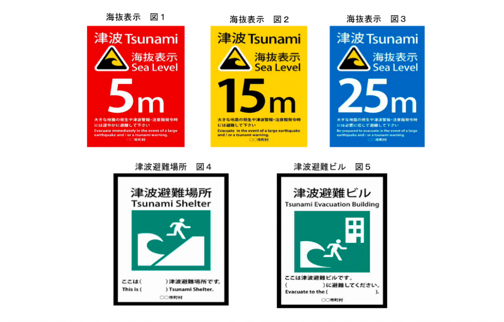 沖縄県海抜表示標識